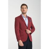 Joker Erkek Bordo Örme Esneyen Kumaş Slim Fit Mono Yaka Spor Blazer Ceket Bordo 52