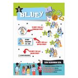JokerAtölye Joker Atölye Kişiye İsme Özel Kız ve/veya Erkek Öğrenci için UV Baskı 196 Adet Okul, Kalem, Defter Etiketi - Bluey Çizgi Karakter Temalı