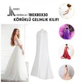 Jokey Ambalaj Fermuarlı Dolapiçi Gamboç Kıyafet,Takım Elbise,Abiye Ve Gelinlik Kılıfı ( Beyaz 80X180+20Cm)