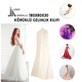 Jokey Ambalaj Fermuarlı Dolapiçi Gamboç Kıyafet,Takım Elbise,Abiye Ve Gelinlik Kılıfı ( Krem 80X180+20Cm)