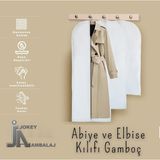 Jokey Ambalaj Fermuarlı Dolapiçi Gamboç Kıyafet,takım Elbise,abiye ve Gelinlik Kılıfı ( Ölçü-Renk Seçenekli ) - BEYAZ-60x160cm