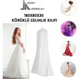 Jokey Ambalaj Fermuarlı Dolapiçi Gamboç Kıyafet,takım Elbise,abiye ve Gelinlik Kılıfı ( Ölçü-Renk Seçenekli ) - BEYAZ-80x180cm