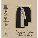 Jokey Ambalaj Fermuarlı Dolapiçi Gamboç Kıyafet,takım Elbise,abiye ve Gelinlik Kılıfı ( Ölçü-Renk Seçenekli ) - SİYAH-60x160cm
