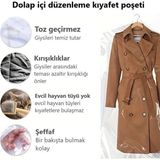 Jokey Ambalaj Gardırop Içi Askılık Yuvalı 60X180CM Kuru Temizleme - Dolap Içi Şeffaf Saklama Naylonu (10ADET)
