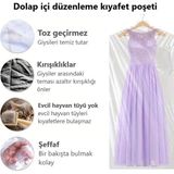 Jokey Ambalaj Gardırop Içi Askılık Yuvalı 60X200CM Kuru Temizleme - Dolap Içi Şeffaf Saklama Naylonu (10ADET)