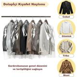Jokey Ambalaj Gardırop Içi Askılık Yuvalı 70x100cm Kuru Temizleme - Dolap Içi Şeffaf Saklama Naylonu (10ADET)