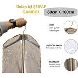 Jokey Ambalaj Jokeyambalaj Gardırop Içi Askılık Yuvalı EN60 x Boy 160CM - Dolap Içi Şeffaf Varaklı Gamboç (1ADET)