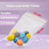 Jokey Ambalaj Kilitli Şeffaf Torba Aksesuar,madeni Para,boncuk ve Buzdolabı Saklama Poşeti (Ebat Seçenekli) - 13x16-30 adet