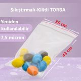 Jokey Ambalaj Kilitli Şeffaf Torba Aksesuar,madeni Para,boncuk ve Buzdolabı Saklama Poşeti (Ebat Seçenekli) - 35x43-5 adet