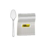 JokeyAmbalaj Kullan AT Lüks ORTA Sert Plastik Şeffaf Kaşık (1Pk - 100 adet)
