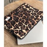 Joli Leopar Desenli Laptop Çantası, Macbook Air ve Macbook Pro ile Uyumlu - 13 inç