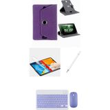 Jolita Honor Pad X8B 11'' Uyumlu 4in1 Set Klavye Mouse Kılıf Kalem Ekran Koruyucu - Mor