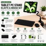 Jolita iPad Air 6.nesil 11'' Uyumlutablet Pc Standı Kablosuz Klavye ve Mouse Ergonomik Çalışma Seti - Siyah