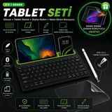 Jolita iPad Mini 5 Uyumlu Set Standlı Bluetooth Klavye Stylus Kalem Ekran Koruyucu - Siyah