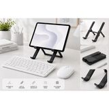 Jolita iPad Pro M4 11 2024 Uyumlu Ergonomik Tablet Çalışma Seti Stand+Klavye+Mouse - Beyaz