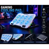 Jolita Monster Huma H4 14'' Uyumlu 8 Fanlı Rgb LED Işıklı Laptop Soğutucu Standı - Siyah