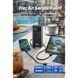 Jolita Samsung Galaxy Tab S9 Fe+ 12.4'' SM-X610 Uyumlu 20000 Mah 22.5W Smart Chip Hızlı Şarj Powerbank - Siyah