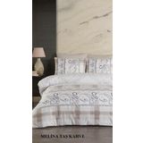 Jolly Home 4 Mevsim Çift Kişilik Kapitoneli Melina Taş Kahve Nevresim Takımı