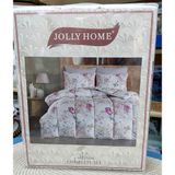 Jolly Home 4 Mevsim Çift Kişilik Kapitoneli Nevresim Takımı-Lina Mürdüm - 200 x 220 cm