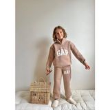 Jolly Kids Erkek Çocuk Half Zip Fermuar Sweatshirt Kışlık Takım - Kahverengi - 15 - 16 Yaş
