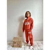 Jolly Kids Erkek Çocuk Half Zip Fermuar Sweatshirt Kışlık Takım - Turuncu - 15 - 16 Yaş