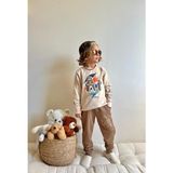 Jolly Kids Erkek Çocuk Yazı Baskılı Sweatshirt Takım - 13 - 14 Yaş - Kahverengi