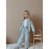 Jolly Kids Kız Çocuk Mavi Kalpli Kot Ceketli Pantolonlu Jean Kışlık Takım - Açık Mavi - 5 - 6 Yaş