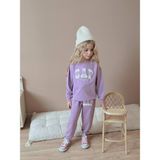 Jolly Kids Kız Çocuk Şeritli Sweatshirt Eşofmanlı Kışlık Takım - 4 - 5 Yaş - Mor
