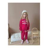 Jolly Kids Kız Çocuk Şeritli Sweatshirt Eşofmanlı Kışlık Takım