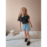 Jolly Kids Kız Çocuk Siyah Leopar Desenli Kot Şortlu Takım - 5 - 6 Yaş