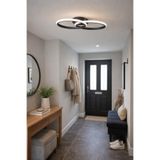 Jolly Modern Tasarım Renk Salon - Mutfak - Hol Beyaz Led 2 Li Avize (ANTRASİT)