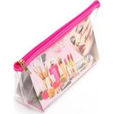 Jolly Tekli Orta Boy Şeffaf Makyaj Çantası 25CMX12CMX8CM - Renkli