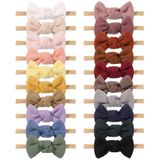 jollybows 20 adet 3,2 inç (3,2 inç) bebek kız gofret saç bandı saç bantları yeni doğan bebekler için streç naylon saç bantları küçük çocuk saç aksesuarları