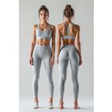 JOLT SPORT Kadın Basic Düz Gri Uzun Tayt Model No: 001