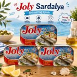 Joly Bitkisel Yağda Sardalya Konservesi 125 Gr Omega 3 Kaynağı X3 Adet