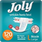 Joly Büyük Large Boy Esnek Belbantlı Hasta Bezi 120 Adet 30'lu Paket Koku Kontrolü