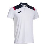 Joma Toledo erkek polo yaka tişört, beyaz/marineblau, S