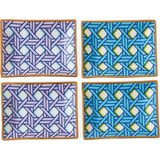 Jonathan Adler Basketweave Petite 4lü Seramik Dekoratif Tabak - Standart