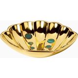 Jonathan Adler Clam Shell Malakit Taşlı El Işçiliği Dekoratif Tepsi - Altın - Yeşil