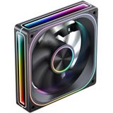 JONSBO ZA-120B PC Kasa Fanı, 4 Taraflı Sonsuzluk Aynalı Sessiz Bilgisayar ARGB Fanı 2400RPM, PWM Entegre M & F Kafası, Alüminyum Etiket, 28MM Kalınlık, Siyah
