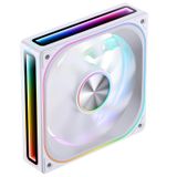 JONSBO ZA-120W PC Kasa Fanı, 4 Taraflı Sonsuzluk Aynalı Sessiz Bilgisayar ARGB Fanı 2400RPM, PWM Entegre M & F Kafası, Alüminyum Etiket, 28MM Kalınlık, Beyaz