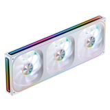 JONSBO ZA-360W PC Kasa Fanı, Hepsi (3) -in-One, 3x120mm ARGB'li Tek Çerçeve Ünitesi, PWM, 4 Taraflı Sonsuzluk Aynalı Sessiz Bilgisayar Fanı 2400RPM, Alüminyum İsim Plakası, 28mm Kalın Beyaz