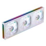 JONSBO ZA-360W PC Kasa Fanı, Hepsi (3) -in-One, 3x120mm ARGB'li Tek Çerçeve Ünitesi, PWM, 4 Taraflı Sonsuzluk Aynalı Sessiz Bilgisayar Fanı 2400RPM, Alüminyum İsim Plakası, 28mm Kalın Beyaz