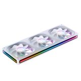 JONSBO ZA-360WR (Ters) PC Kasa Fanı, Hepsi (3) Bir Arada, 3x120mm 3Pin ARGB Fanlı Tek Çerçeve Ünitesi, PWM, 4 Taraflı Sonsuzluk Aynalı Ters Bıçak Sessiz, Alüminyum İsim Plakası, 28mm Kalın Beyaz