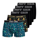 JONY CRIS Erkek Boxer 6'lı-Paket Pamuklu Erkek İç Giyim (1, L)