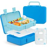 JOOPETALK Chill Bento yemek kutusu, çocuklar için yetişkin buz paketi ile yiyecekleri soğuk taze tutun 5 bölmeli yeniden kullanılabilir sızdırmaz öğle yemeği kabı, kız erkek okul bulaşık makinesi ve
