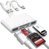 JOOPSHEE 5'i 1 arada Bellek Kartı Okuyucu, USB OTG Adaptörü ve SD Kart Okuyucu, i-Phone/i-Pad, USB C ve USB A Cihazları için Micro SD ve SD Kart Yuvaları, SD/Micro SD/SDHC/SDXC/MMC destekler