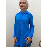 JOOQSTORE Pamuklu Gömlek - Saks Mavisi