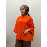 JOOQSTORE Taş Detaylı Bayan Gömlek - Turuncu