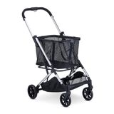 Joovy 70 lb Toplam Ağırlık Kapasitesi, Şık Çıkarılabilir Tote, Kolay Direksiyon için Döner Lastikler, Tek Elle Kompakt Katlama ve Tek Adımlı Park Freni (Gümüş Çerçeve) İçeren Boot Alışveriş Sepeti
